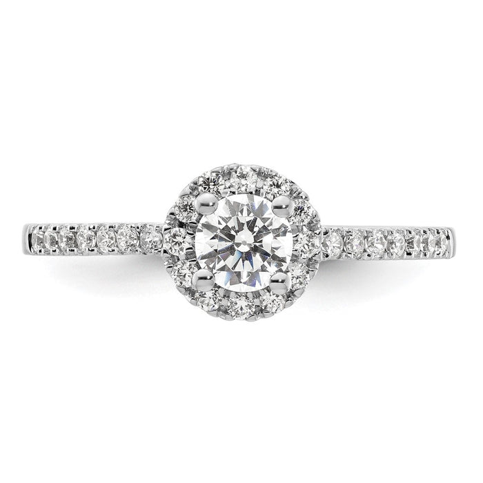 Buy Stylish 14K White Gold Halo Engagement Ring for 1/4 Carat Diamond-4