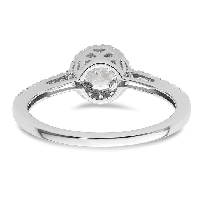 Buy Stylish 14K White Gold Halo Engagement Ring for 1/4 Carat Diamond-5