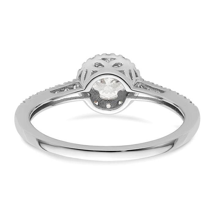 Buy 14K White Gold Halo Engagement Ring Semi-Mount for 1/2 Carat Center - Stylish Value!-5