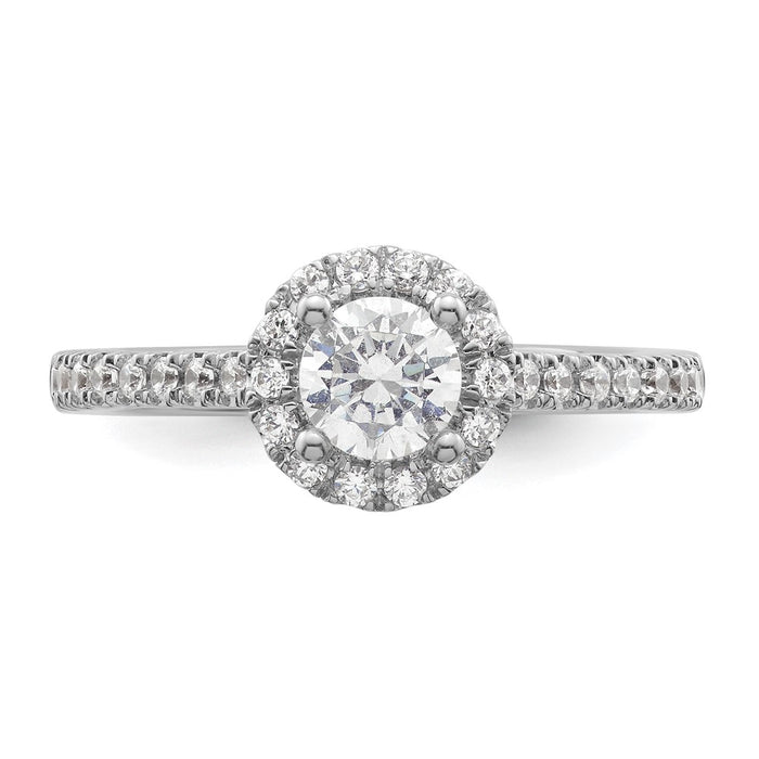 Buy Exclusive 14K White Gold Semi-Mount Engagement Ring | 3/4 Carat Halo Design-4