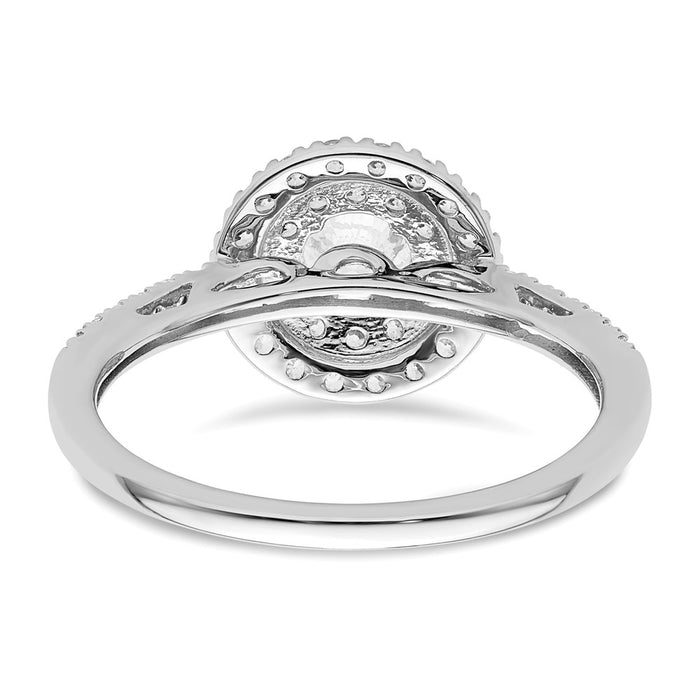 Buy Exclusive 14K White Gold Double Halo Engagement Ring - 1/4 Carat Center-5