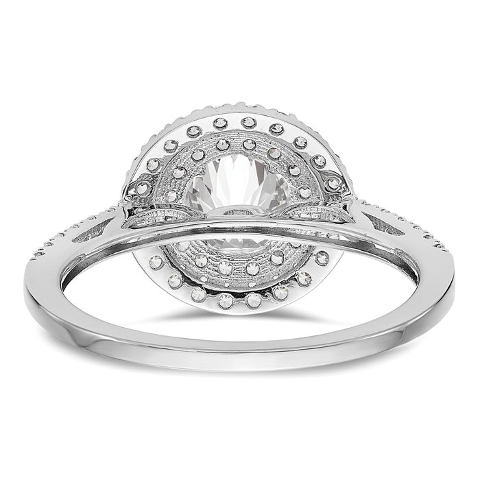 Exclusive 14K White Gold Double Halo Engagement Ring for 1 Carat Center, 1/2 ct Diamonds - Luxury Style!-5