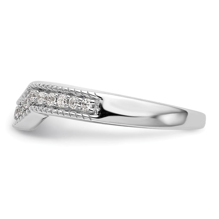 Exclusive 14K White Gold 1/4 Carat Diamond Eternity Wedding Band - Stylish Value-3