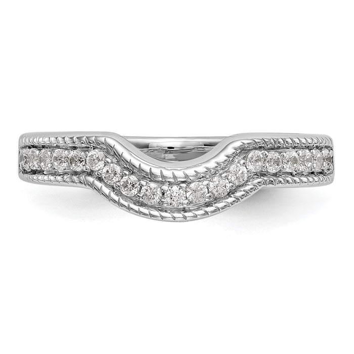 Exclusive 14K White Gold 1/4 Carat Diamond Eternity Wedding Band - Stylish Value-4