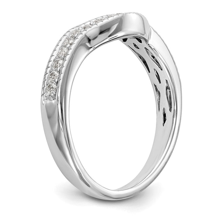 Exclusive 14K White Gold 1/4 Carat Diamond Eternity Wedding Band - Stylish Value-6