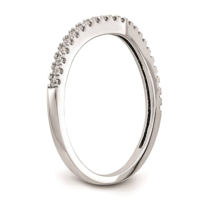 Exclusive 14K White Gold Curved Wedding Band Setting - Stylish & Affordable-6