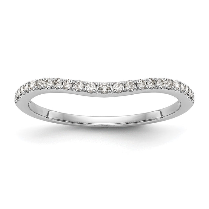 Exclusive 14K White Gold Diamond Wedding Band | 1/8 Carat, Stylish Value-1