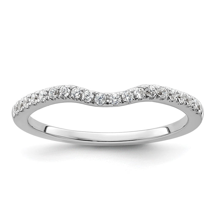 Buy Exclusive 14K White Gold Wedding Band - 1/5 Carat Diamond, Stylish Value-1
