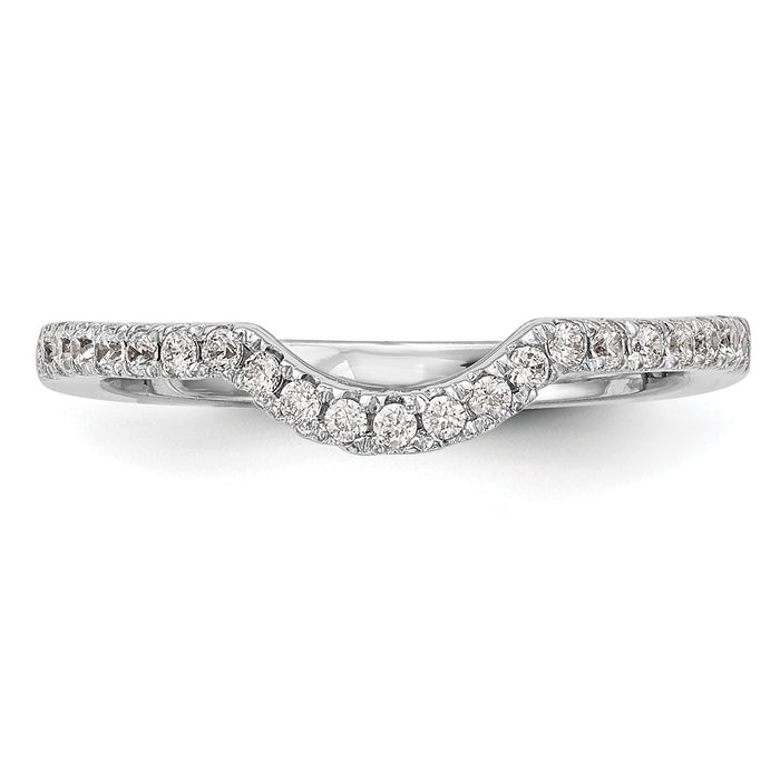 High-Quality 14K White Gold 1/4 Carat Diamond Wedding Band - Stylish Value!-4