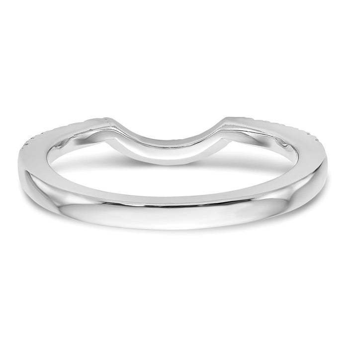 High-Quality 14K White Gold 1/4 Carat Diamond Wedding Band - Stylish Value!-5