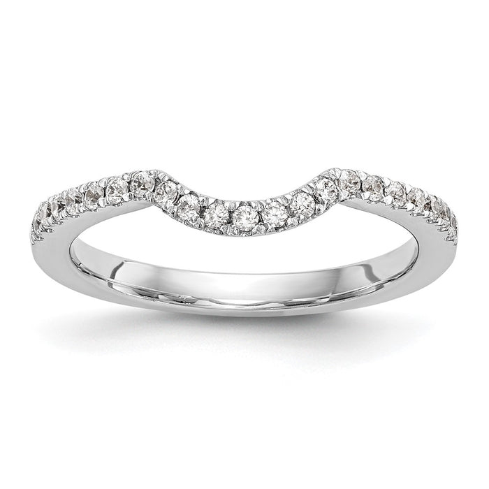 High-Quality 14K White Gold 1/4 Carat Diamond Wedding Band - Stylish Value!-1