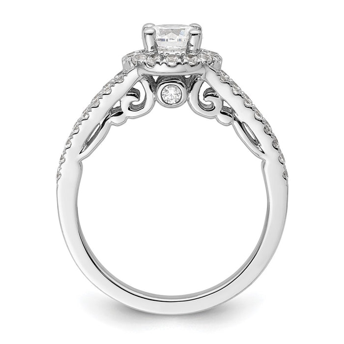 Buy Exclusive 14K White Gold Halo Engagement Ring with 5/8 Carat Diamonds-2
