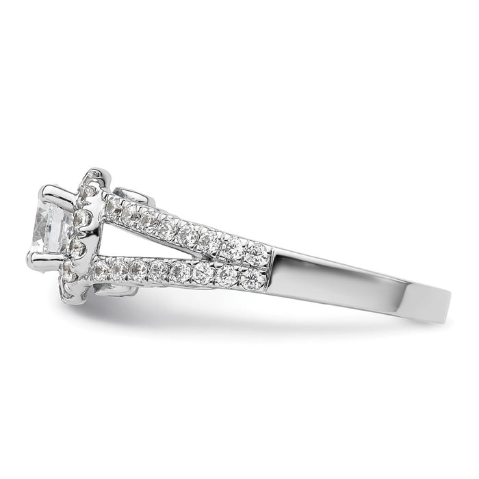 Buy Exclusive 14K White Gold Halo Engagement Ring with 5/8 Carat Diamonds-3