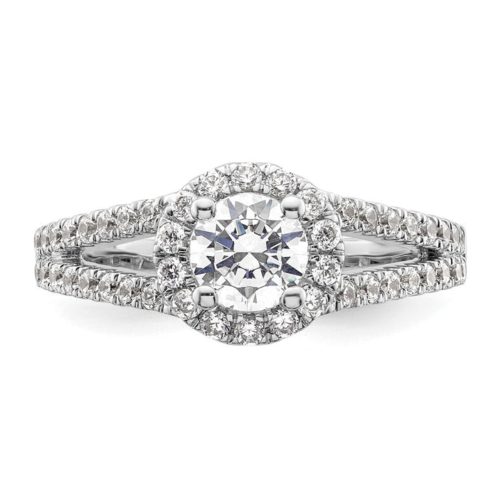 Buy Exclusive 14K White Gold Halo Engagement Ring with 5/8 Carat Diamonds-4