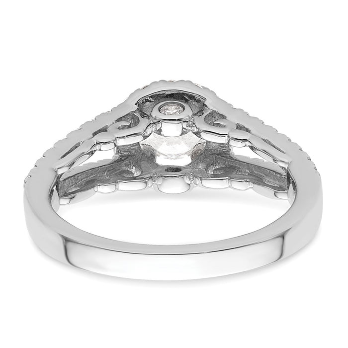 Buy Exclusive 14K White Gold Halo Engagement Ring with 5/8 Carat Diamonds-5