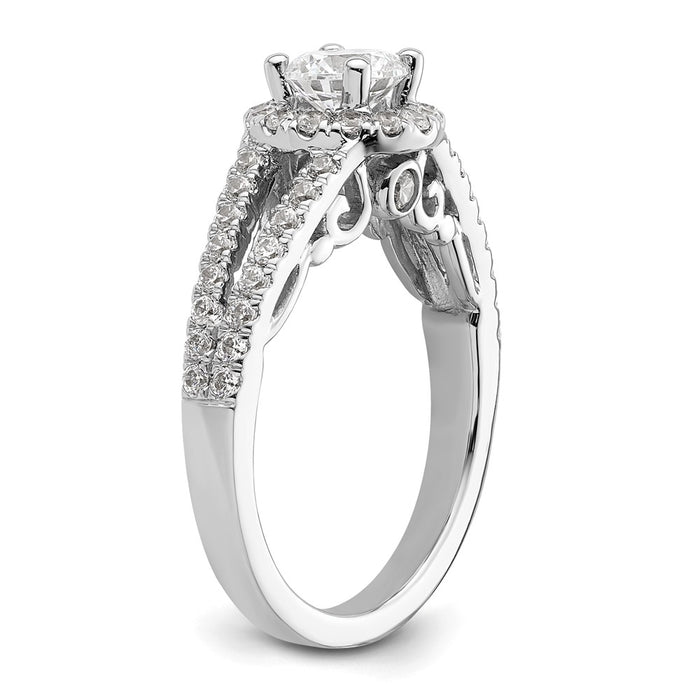 Buy Exclusive 14K White Gold Halo Engagement Ring with 5/8 Carat Diamonds-6