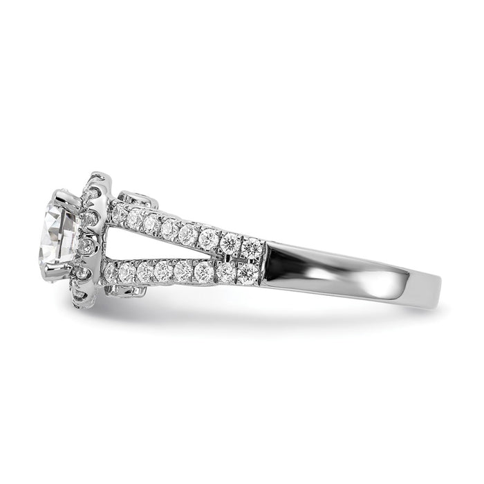 Buy Exclusive 14K White Gold Halo Semi-Mount Engagement Ring for 1 Carat-3