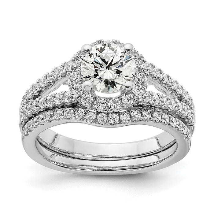 Buy Exclusive 14K White Gold Halo Semi-Mount Engagement Ring for 1 Carat-7