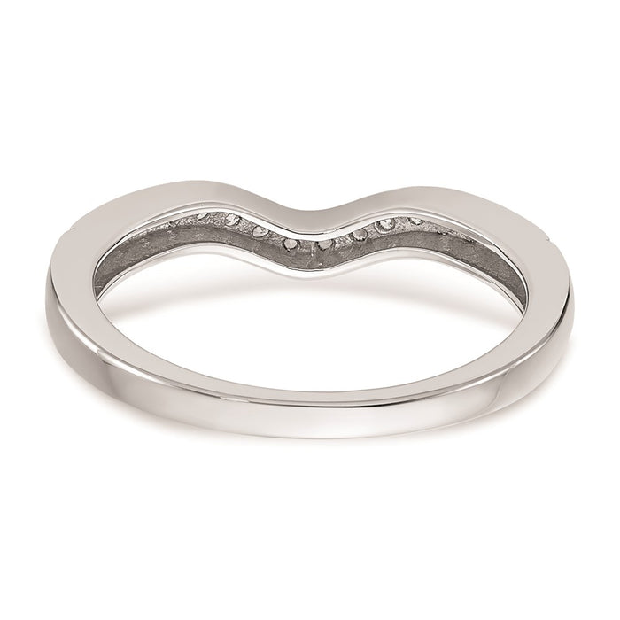 Buy Stylish 14K White Gold Curved Wedding Band Setting - Luxury & Quality-5