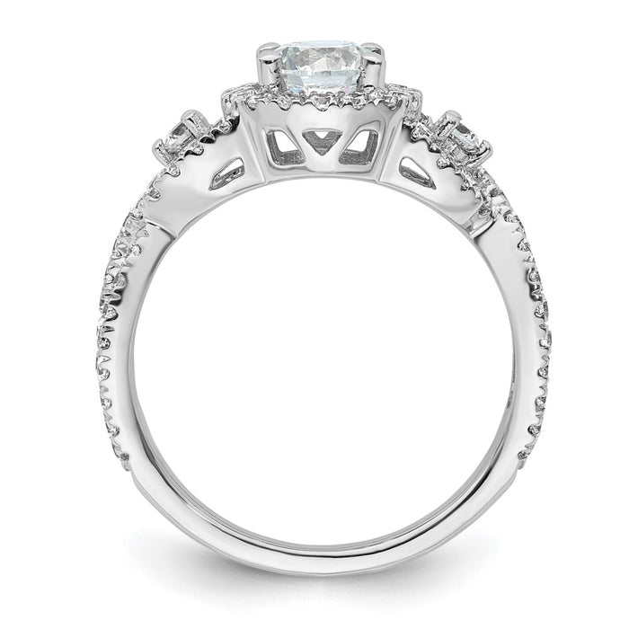 High-Quality 14K White Gold Semi-Mount Engagement Ring for 3/4 Carat Diamond - Stylish Value-2