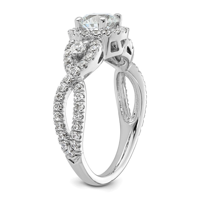 High-Quality 14K White Gold Semi-Mount Engagement Ring for 3/4 Carat Diamond - Stylish Value-6