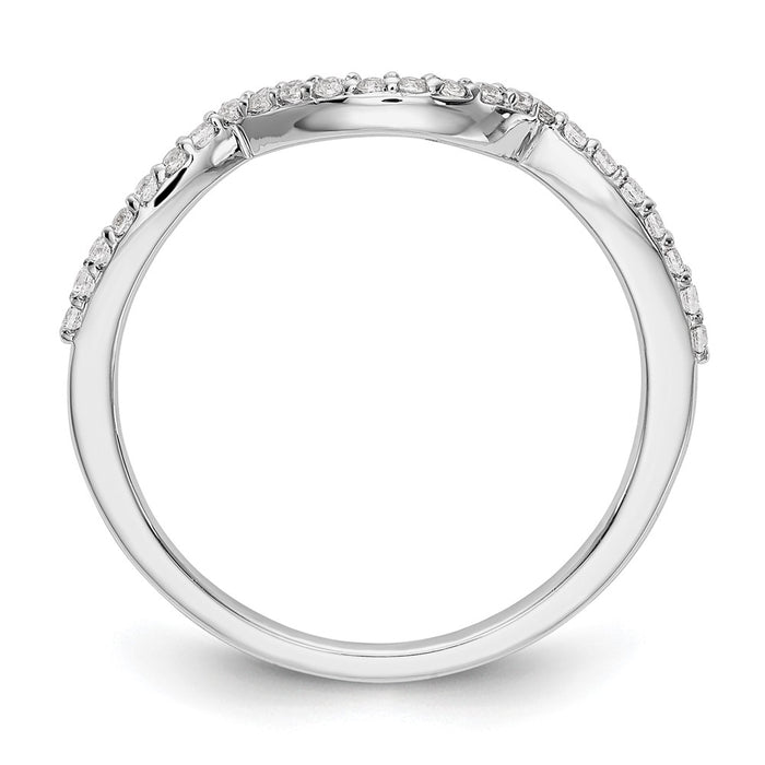 Buy Stylish 14K White Gold Wedding Band with 1/8 Carat Diamond Accents-2