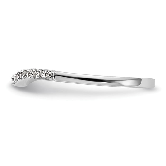Exclusive 14K White Gold Wedding Band with 1/10 Carat Diamond - Stylish Value-3
