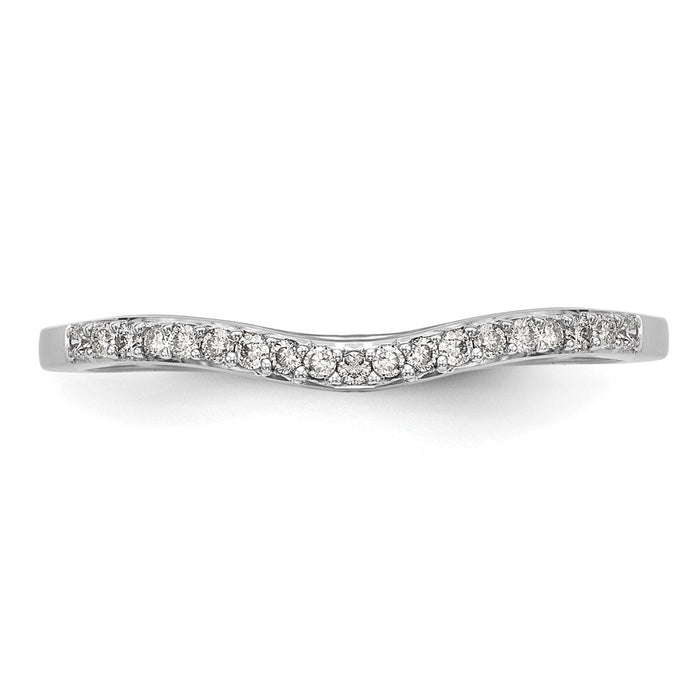 Exclusive 14K White Gold Wedding Band with 1/10 Carat Diamond - Stylish Value-4