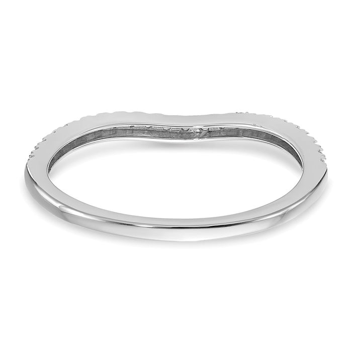 Exclusive 14K White Gold Wedding Band with 1/10 Carat Diamond - Stylish Value-5
