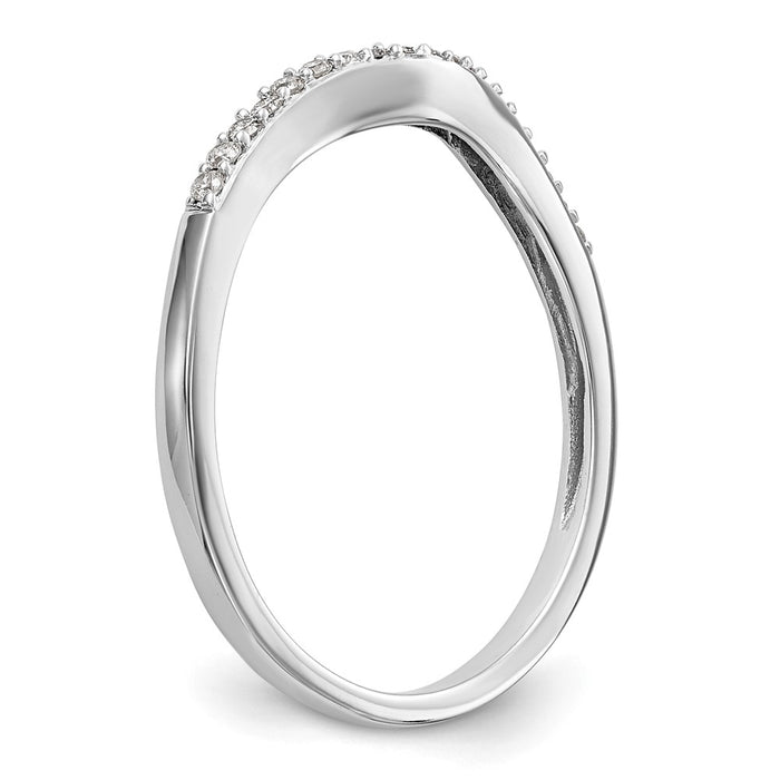 Exclusive 14K White Gold Wedding Band with 1/10 Carat Diamond - Stylish Value-6