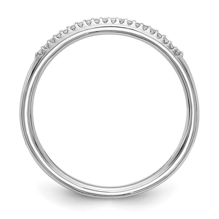 Buy Stylish 14K White Gold Wedding Band with 1/20 Carat Diamonds-2