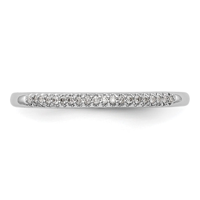 Buy Stylish 14K White Gold Wedding Band with 1/20 Carat Diamonds-4