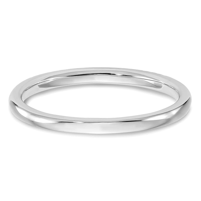 Buy Stylish 14K White Gold Wedding Band with 1/20 Carat Diamonds-5