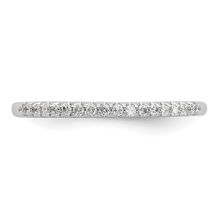 Exclusive 14K White Gold Wedding Band - 1/8 Carat Diamonds, Stylish Value-4