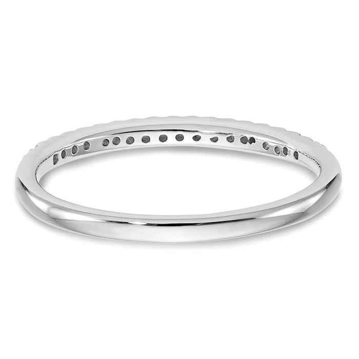 Exclusive 14K White Gold Wedding Band - 1/8 Carat Diamonds, Stylish Value-5