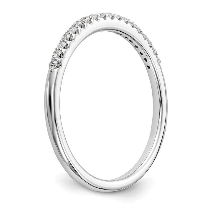 Exclusive 14K White Gold Wedding Band - 1/8 Carat Diamonds, Stylish Value-6