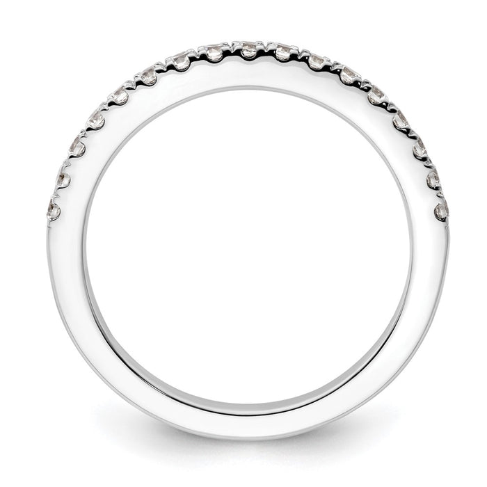 Buy Stylish 14K White Gold Wedding Band with 3/8 Carat Diamonds-2