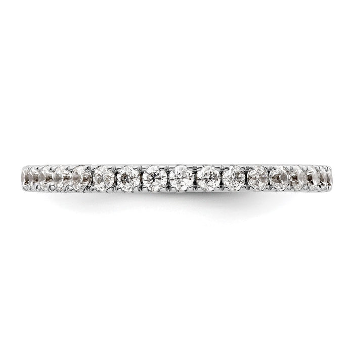 Buy Stylish 14K White Gold Wedding Band with 3/8 Carat Diamonds-4