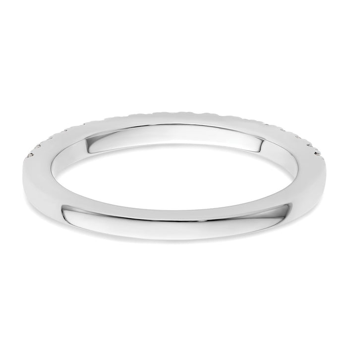 Buy Stylish 14K White Gold Wedding Band with 3/8 Carat Diamonds-5
