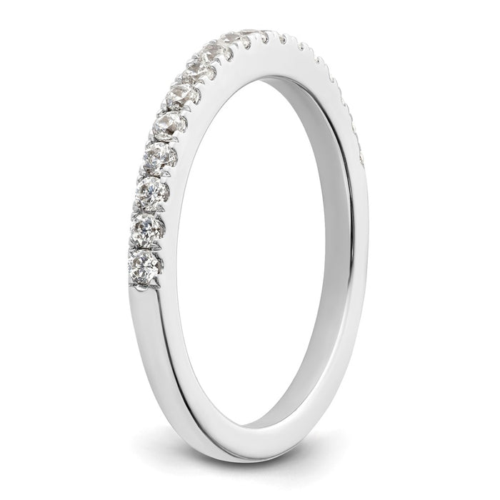 Buy Stylish 14K White Gold Wedding Band with 3/8 Carat Diamonds-6