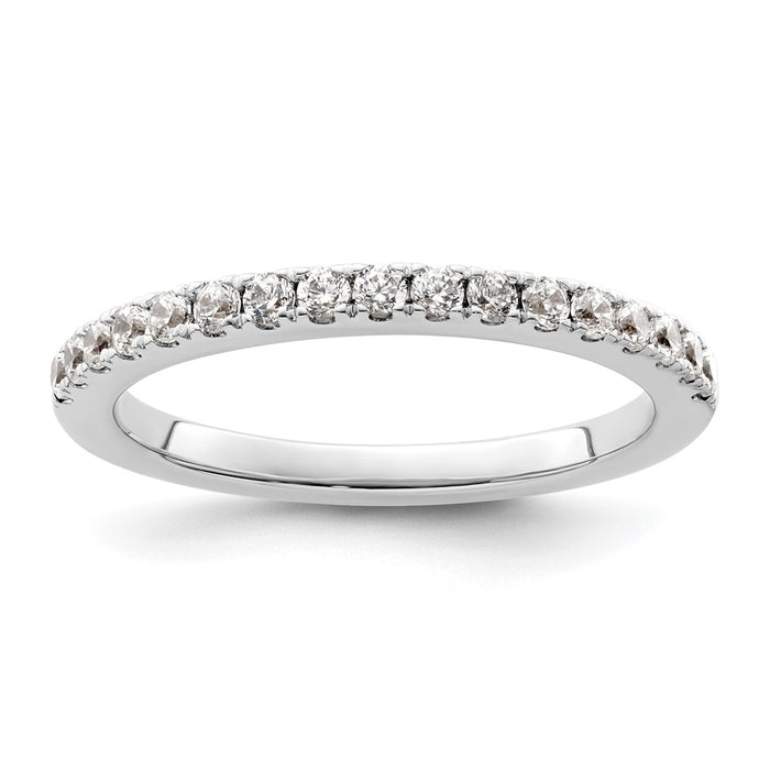 Buy Stylish 14K White Gold Wedding Band with 3/8 Carat Diamonds-1