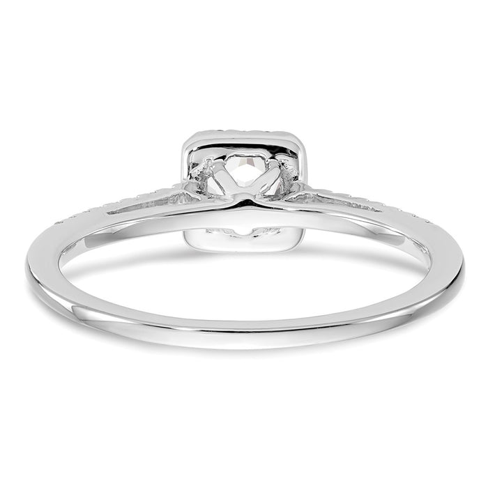 Buy 14K White Gold Halo Engagement Ring, 1/3 Carat Center, Stylish Value!-5