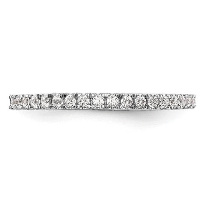 High-Quality 14K White Gold 1/5 Carat Diamond Eternity Wedding Band - Stylish Value-4