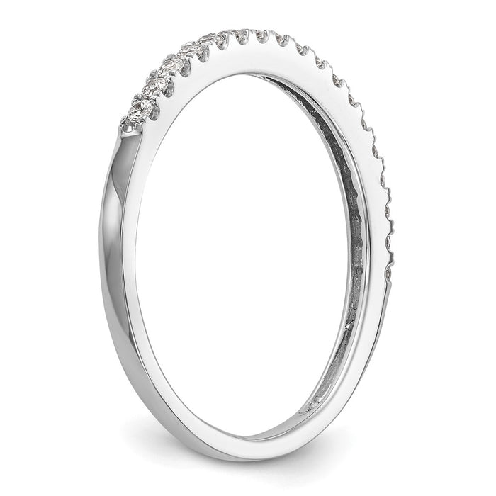 High-Quality 14K White Gold 1/5 Carat Diamond Eternity Wedding Band - Stylish Value-6