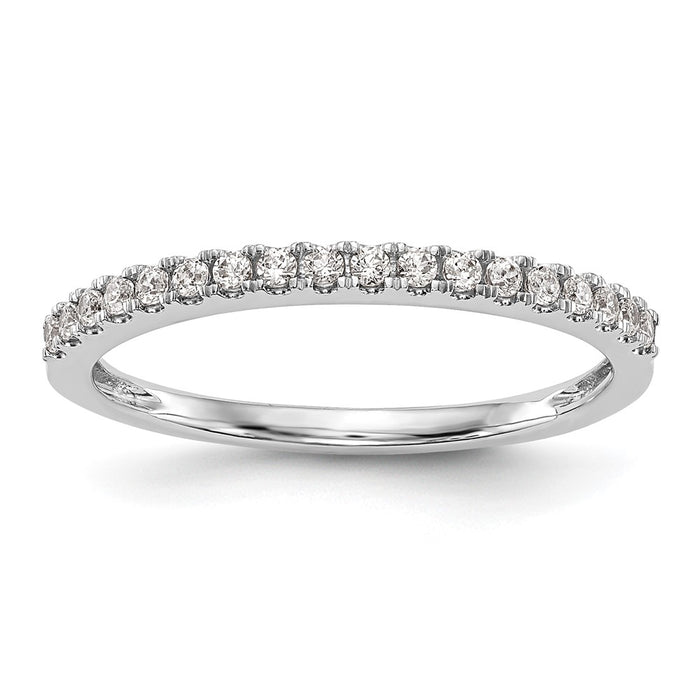 High-Quality 14K White Gold 1/5 Carat Diamond Eternity Wedding Band - Stylish Value-1