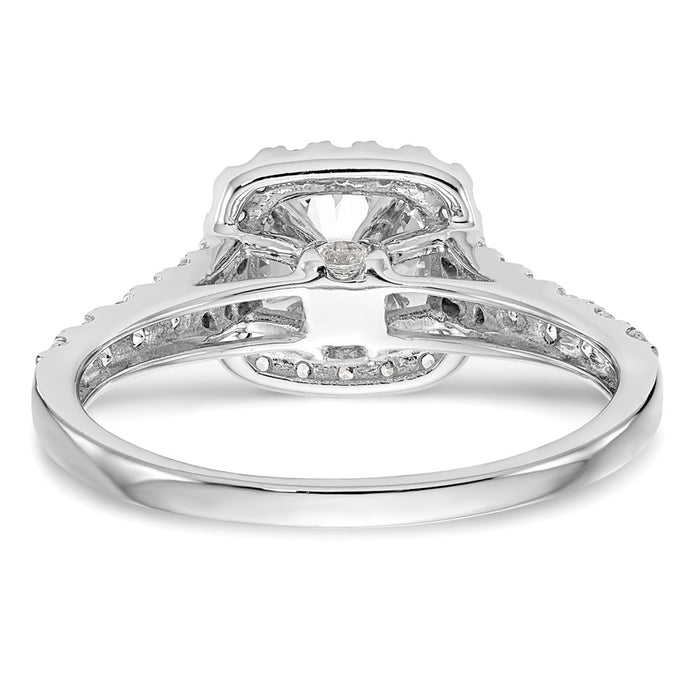 High-Quality 14K White Gold Halo Semi-Mount Engagement Ring, 1/2 Carat Diamond, Stylish Value-5
