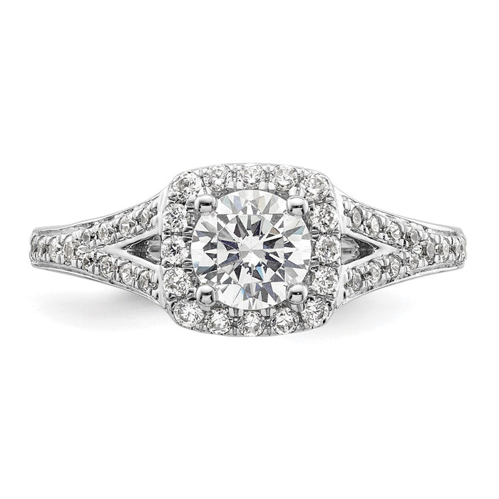 Buy Exclusive 14K White Gold Halo Engagement Ring, 3/4 Carat Center & Accents-4