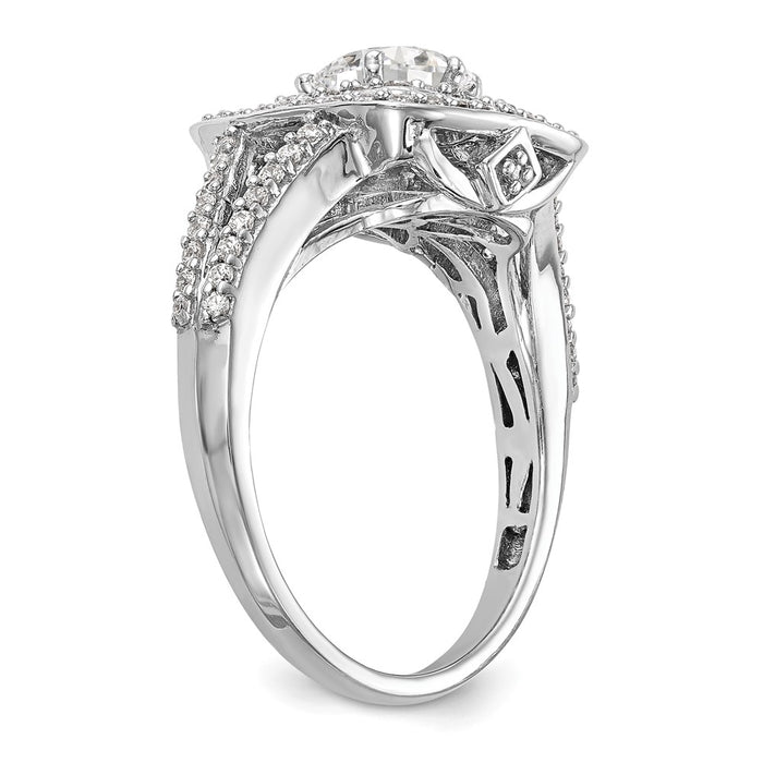 Buy Exclusive 14K White Gold Double Halo Engagement Ring for 1 Carat - Stylish Value!-6