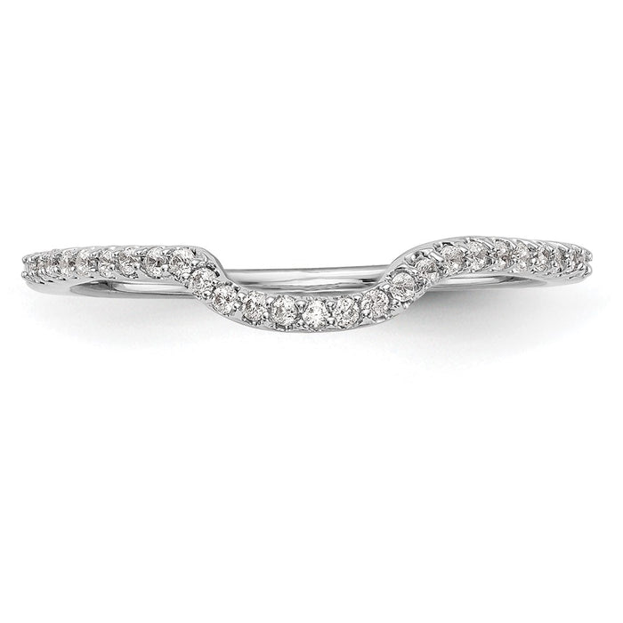 Buy Stylish 14K White Gold Wedding Band with 1/8 Carat Diamond - Affordable Luxury-4
