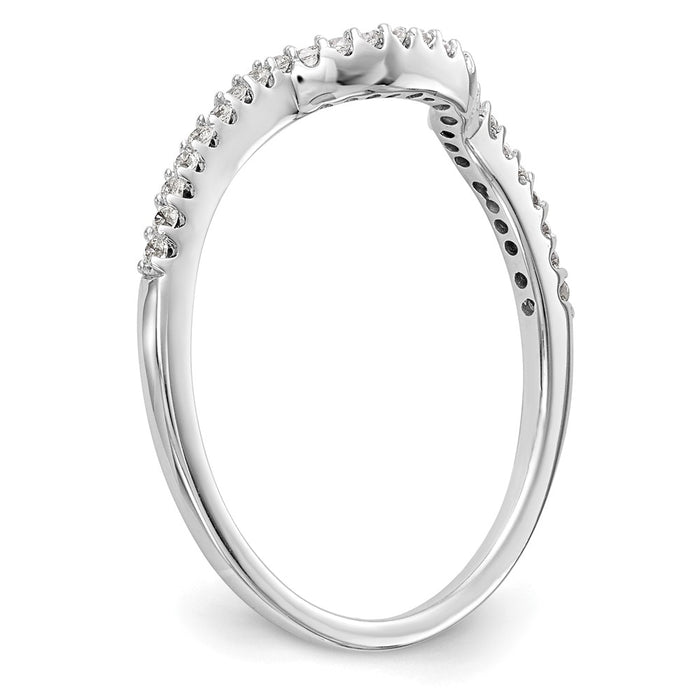 Buy Stylish 14K White Gold Wedding Band with 1/8 Carat Diamond - Affordable Luxury-6